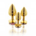 Анальна металева пробка M (Medium) з каменем червоного кольору Butt Plug With Diamond Jewel Taboom