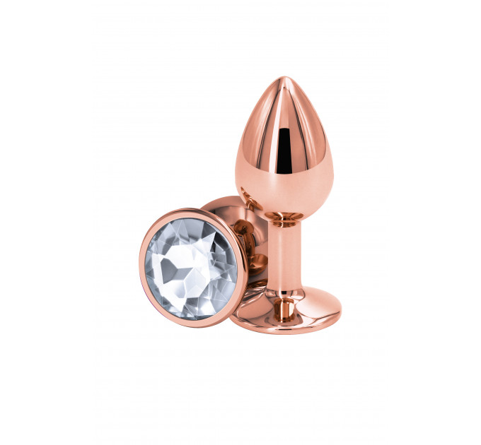 Анальна пробка NS Novelties REAR ASSETS ROSE GOLD SMALL CLEAR