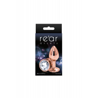 Анальна пробка NS Novelties REAR ASSETS ROSE GOLD SMALL CLEAR