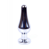 Анальна пробка з каменем Plug-Jewellery Silver BUTT PLUG-Purple