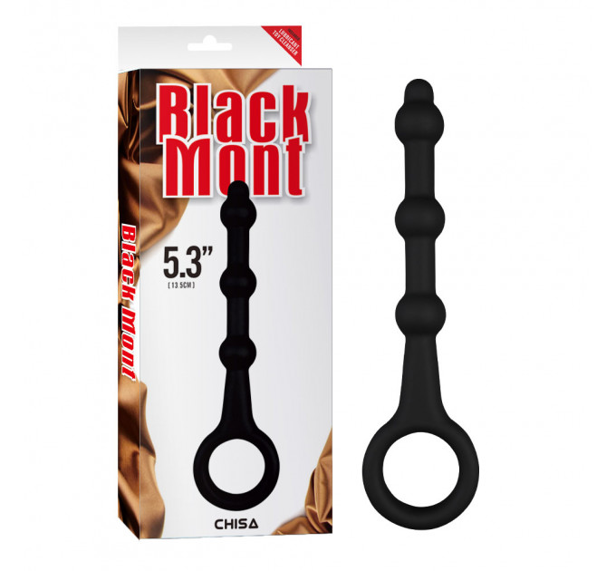 Анальний ланцюжок силікон Chisa Black Mont 13.5 sm чорний
