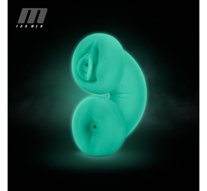 Двухсторонний мастурбатор M for Men светится в темноте