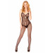 Бодистокинг полупрозрачный с открытым доступом Daring Intimates Keyhole Net, черный