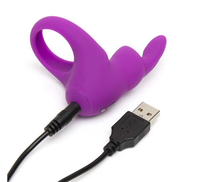 Ерекційне кільце з вібрацією Happy Rabbit Rechargeable Cock Ring Purple