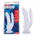 Фаллоимитатор двойной Chisa Hi-Rubber 8.0 Dildo, прозрачный