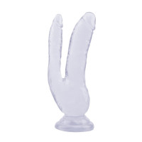 Фаллоимитатор двойной Chisa Hi-Rubber 8.0 Dildo, прозрачный