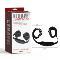 Фиксаторы для рук Chisa Behave! Ignite Your Fantasy Cuffs с держателем, черные
