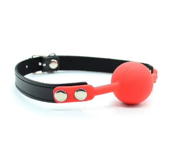 Кляп силиконовый с замком Silicone Ball Gag, красный