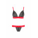 Комплект белья GLAMISS SET black/red S/M - Passion