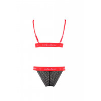 Комплект білизни GLAMISS SET black/red S/M - Passion