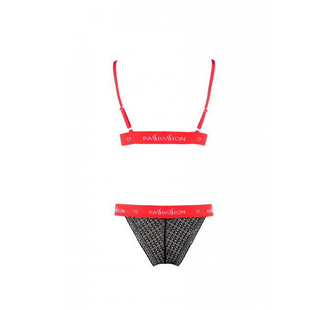 Комплект белья GLAMISS SET black/red S/M - Passion