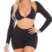 Комплект KNOCKOUT 2PC PLAYSUIT SET BLACK, OS
