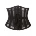 Корсет из сетки Star Night Steel Bones Grid Corsets с крючками и шнуровкой, черный, M (без коробки)