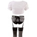 Костюм горничной Cottelli Collection Maid Set, 6 предметов, черно-белый, S