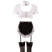 Костюм горничной Cottelli Collection Maid Set, 6 предметов, черно-белый, S