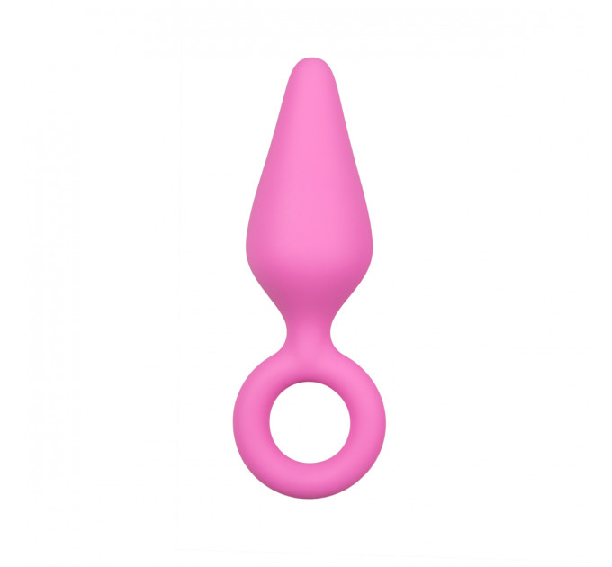 Набор анальных пробок Easytoys Pink Buttplugs With Pull Ring - Set