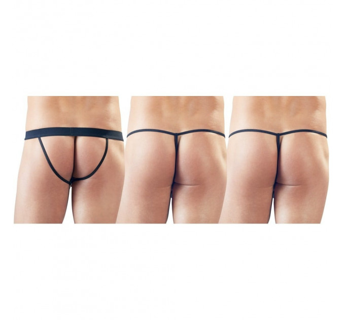 Набір трусів Men Strings pack of 3, black, S-L