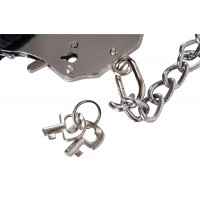 Наручники металеві You2Toys Bigger Furry Handcuffs із чорним хутром