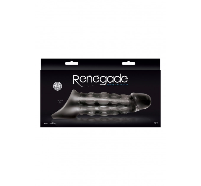 Насадка для збільшення члена з рельєфними виступами NS Novelties Renegade Power Extension прозорий