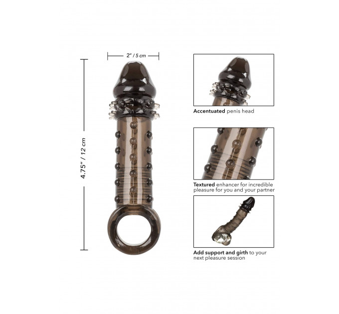 Насадка на пеніс, що подовжує +5 см Ultimate Stud Extender рельєфна