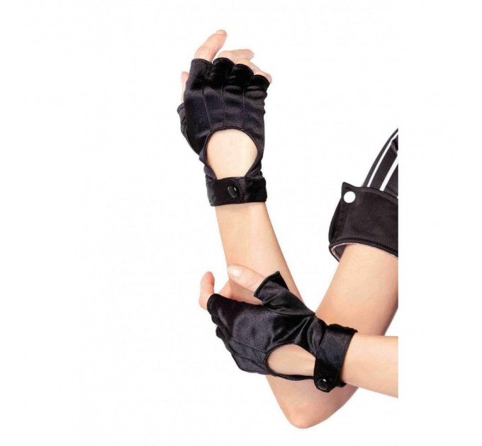Рукавички без пальців чорні Leg Avenue Fingerless Motercycle Gloves O/S