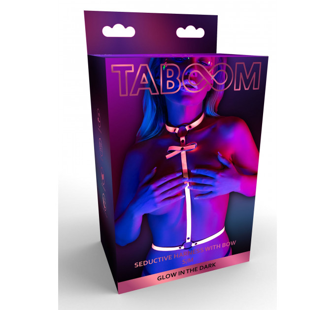 Портупея с бантиком Taboom Glow In The Dark с эффектом свечения в темноте