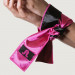 Пов'язка із сатину на очі Adrien Lastic Satin Sash чорно-рожева