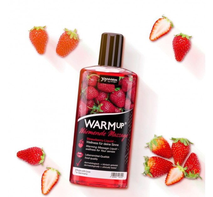 Разогревающее съедобное массажное масло WARMup Strawberry, 150 мл