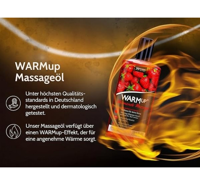 Разогревающее съедобное массажное масло WARMup Strawberry, 150 мл