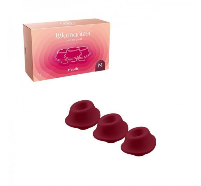 Сменные насадки на Womanizer Premium 2 и Classic 2, бордовый, размер М