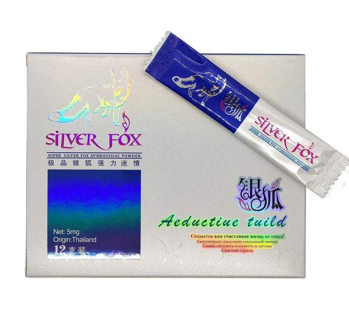 Сильные возбуждающие капли Silver Fox (цена за 1 стик)