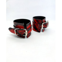 Система фіксації DS Fetish Ankle and hand cuff black/red