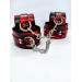 Система фиксации DS Fetish Ankle and hand cuff black/red
