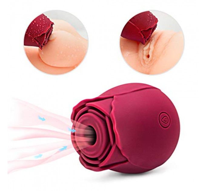 Вакуумный клиторальный стимулятор Chisa Rose Petal (Rose Red)