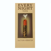 Вакуумный стимулятор клитора Every Night Toys в форме помады, леопардовый принт