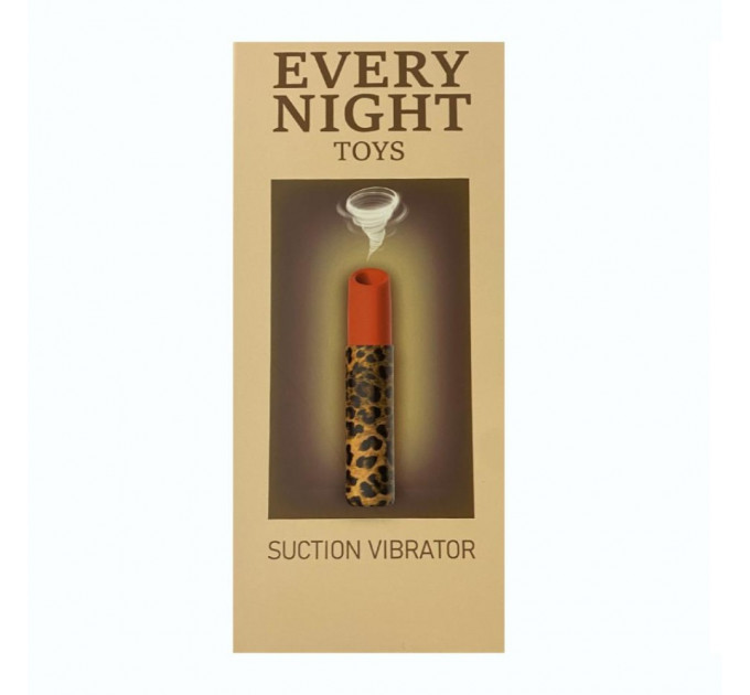 Вакуумний стимулятор клітора Every Night Toys у формі помади, леопардовий принт