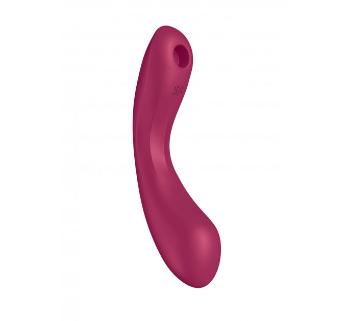 Вакуумный вибратор с тройной стимуляцией Satisfyer Curvy Trinity 1, бордовый