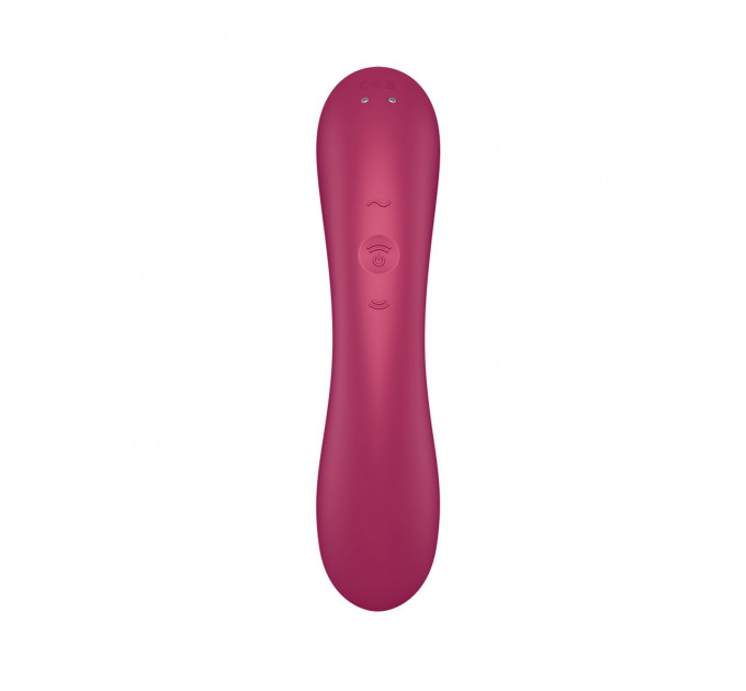 Вакуумный вибратор с тройной стимуляцией Satisfyer Curvy Trinity 1, бордовый
