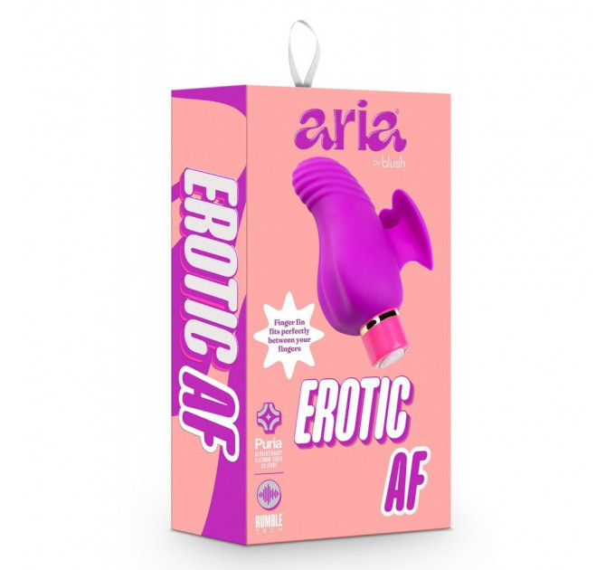 Вибратор на палец с рельефом Aria Blush, силиконовый, розовый
