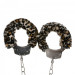Поножи металл с мехом DS Fetish Metal, Leopard