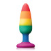 Радужная анальная пробка COLOURFUL LOVE RAINBOW ANAL PLUG MEDIUM