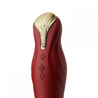 Вібромасажер з фрикціями і управлінням зі смартфона ZALO KING, Wine Red