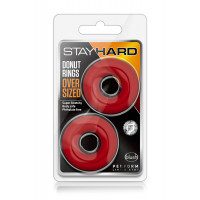 Набір ерекційних кілець STAY HARD Donut RINGS OVERSIZED RED