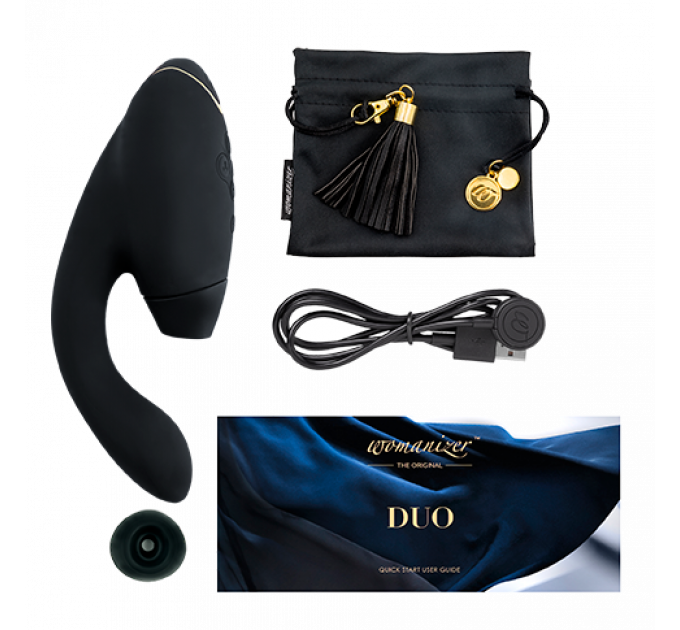 Інноваційний Безконтактний Стимулятор Womanizer Duo, Black