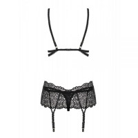Комплект Obsessive Mixty 3-pcs set black L / XL