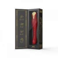 Вібромасажер з фрикціями і управлінням зі смартфона ZALO KING, Wine Red