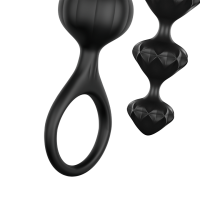 Набор анальных цепочек Satisfyer Love Beads, черный