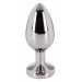 Анальная пробка с камнем You2Toys Jewel Buttplug, серебристая, Small