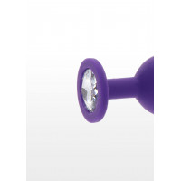 Анальна пробка з кристалом Toy Joy Diamond Booty Jewel, фіолетовий, Large