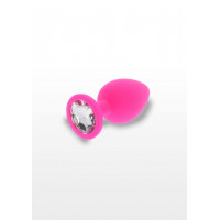 Анальна пробка Toy Joy Diamond Booty Jewel з каменем, рожевий, Medium